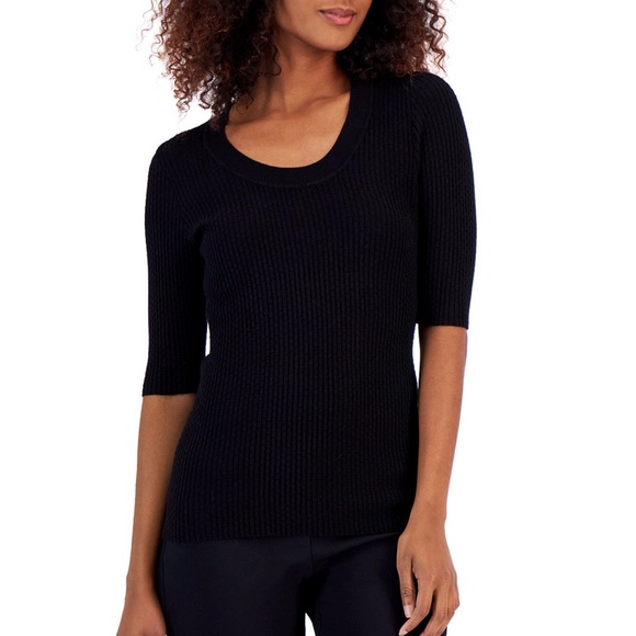 LOT of 3 Alfani Ribbed Elbow-Sleeve Sweaters S - Picture 2 of 8